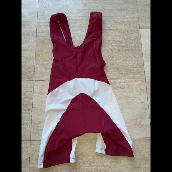 BIEMME Cycling Bib Shorts Red White‎ Size 6 Made in Italy - Picture 9 of 11